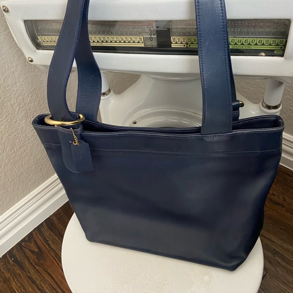 Vintage Coach Navy Blue Soho Lafayette purse tote bag